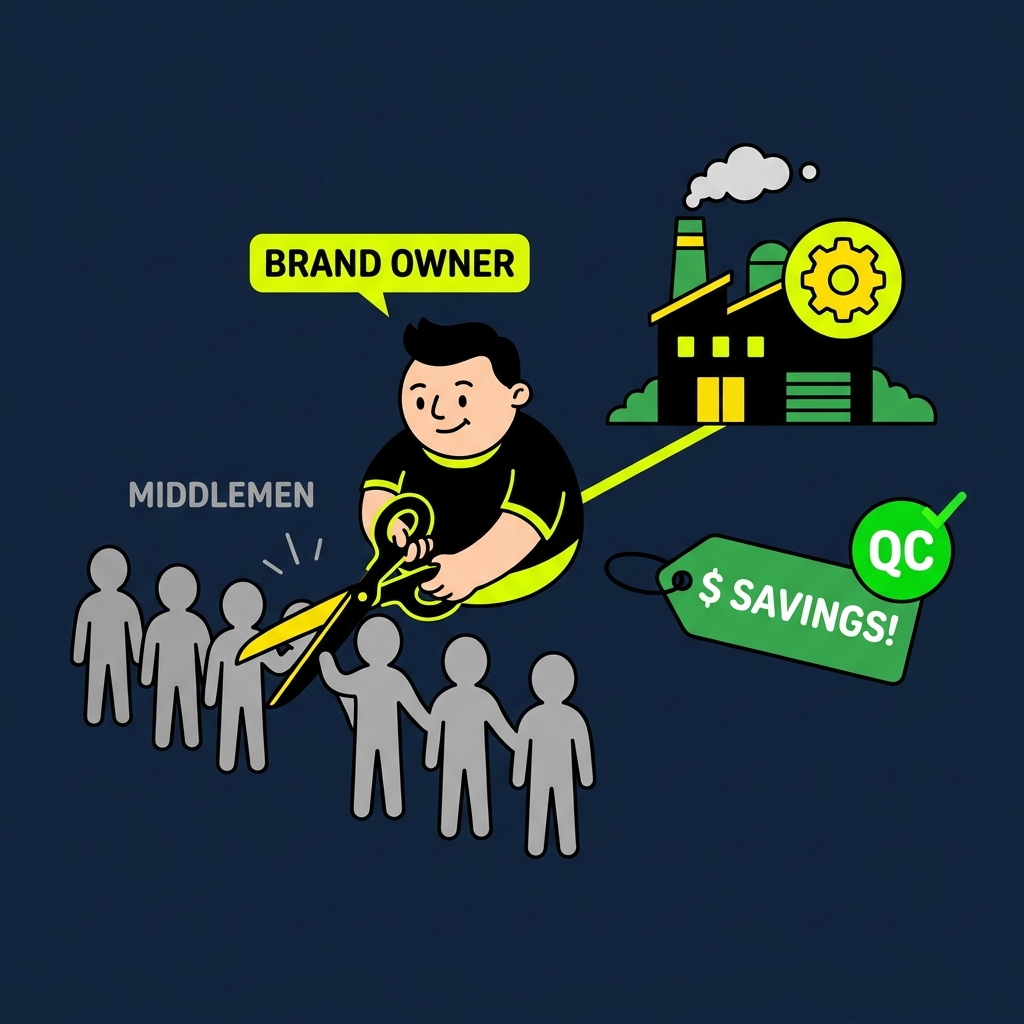 Brands — cut the middlemen, source factory-direct