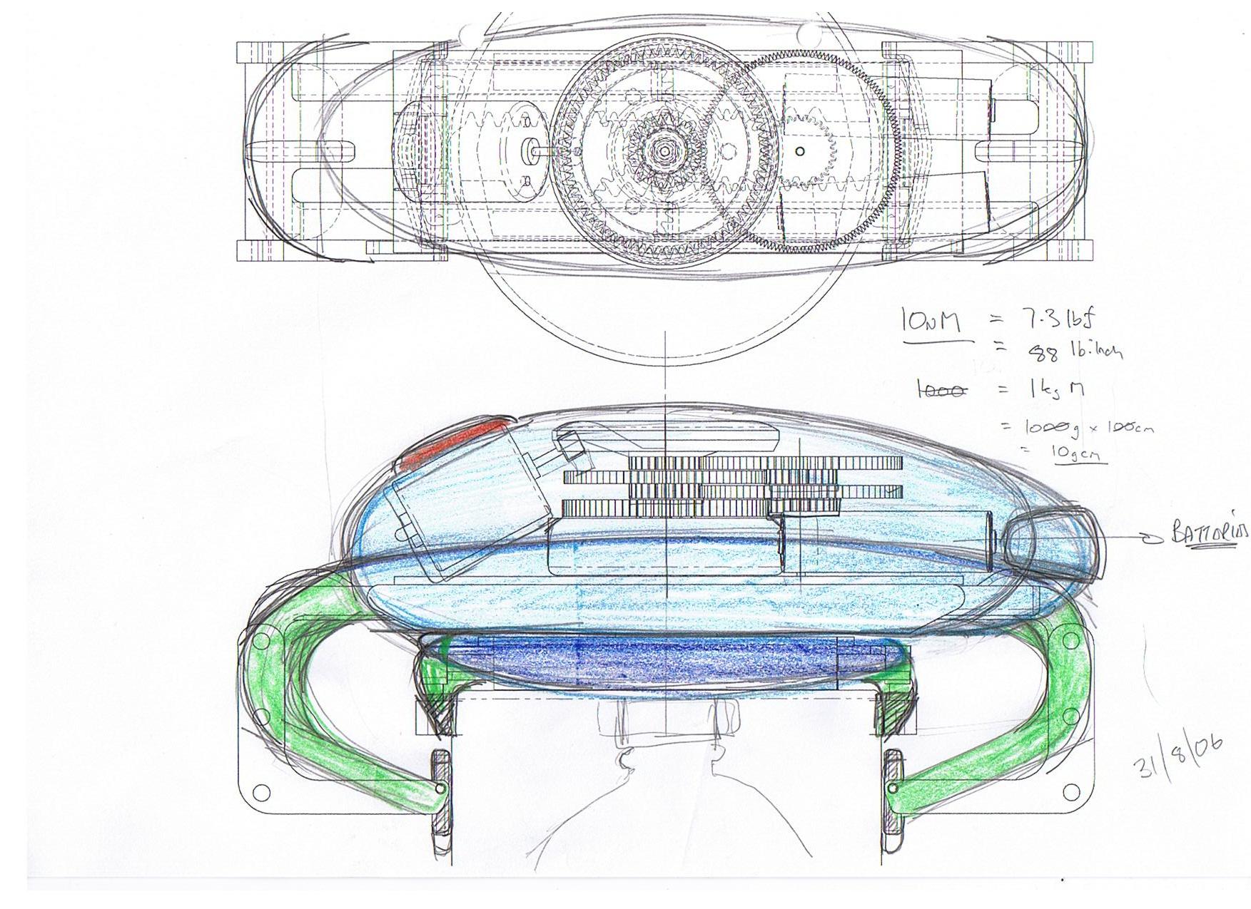 Early mechanism sketch